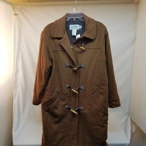 L. L. Bean Womans size 8 long wool coat EUC